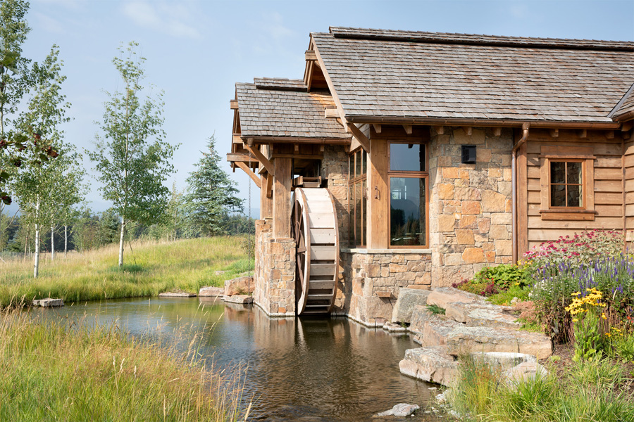 SBC built home with waterwheel feature.